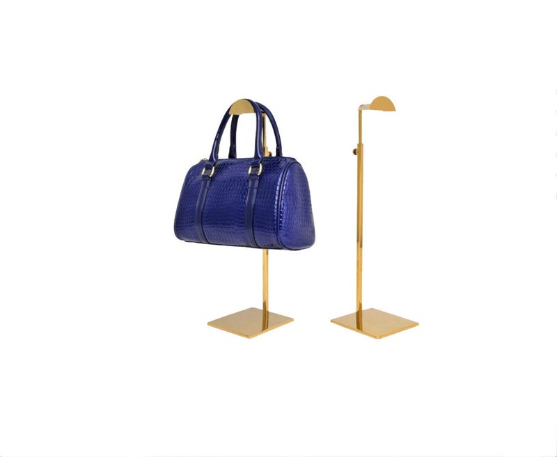 RY DISPLAY 2pack of Metal Handbag Rack Display Single Side Adjustable Handbag Display Stand (Golden) - Image 3